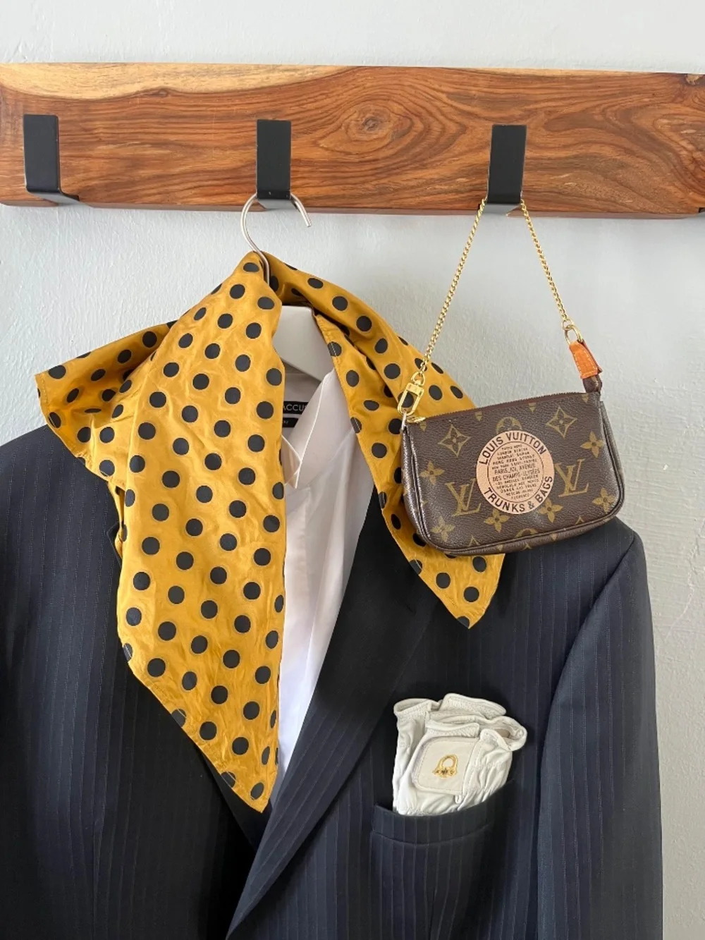 MIU MIU Silk Scarf, Polka Dot-Print, Never Worn, Square, 55 x 55 cm